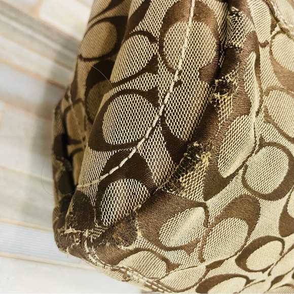 Coach duffle bleeker hobo Signature logo canvas Bag crossbody 11437 - Picture 5 of 16